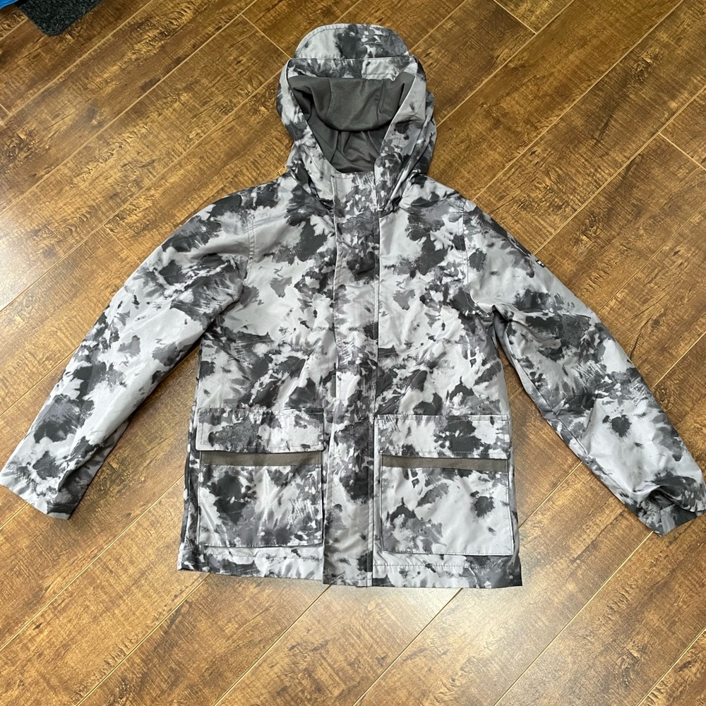 Kids Gray Camouflage Jacket size 10 worn once